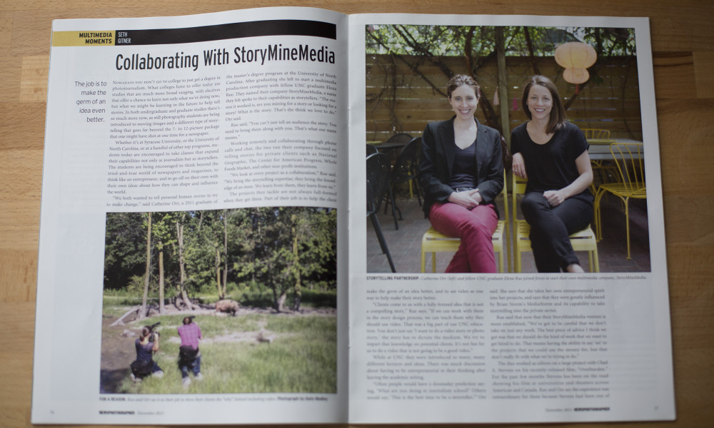 StoryMineMedia Featured in NPPA Magazine StoryMineMedia Featured in NPPA Magazine